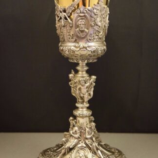 Baroque Chalice with Christ, Our Lady, and Four Evangelists